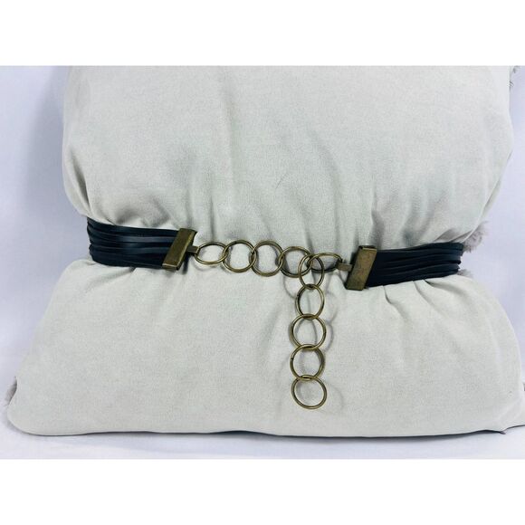 1980's Concho Leather Beaded Wide Belt Medium Chain - Picture 4 of 7